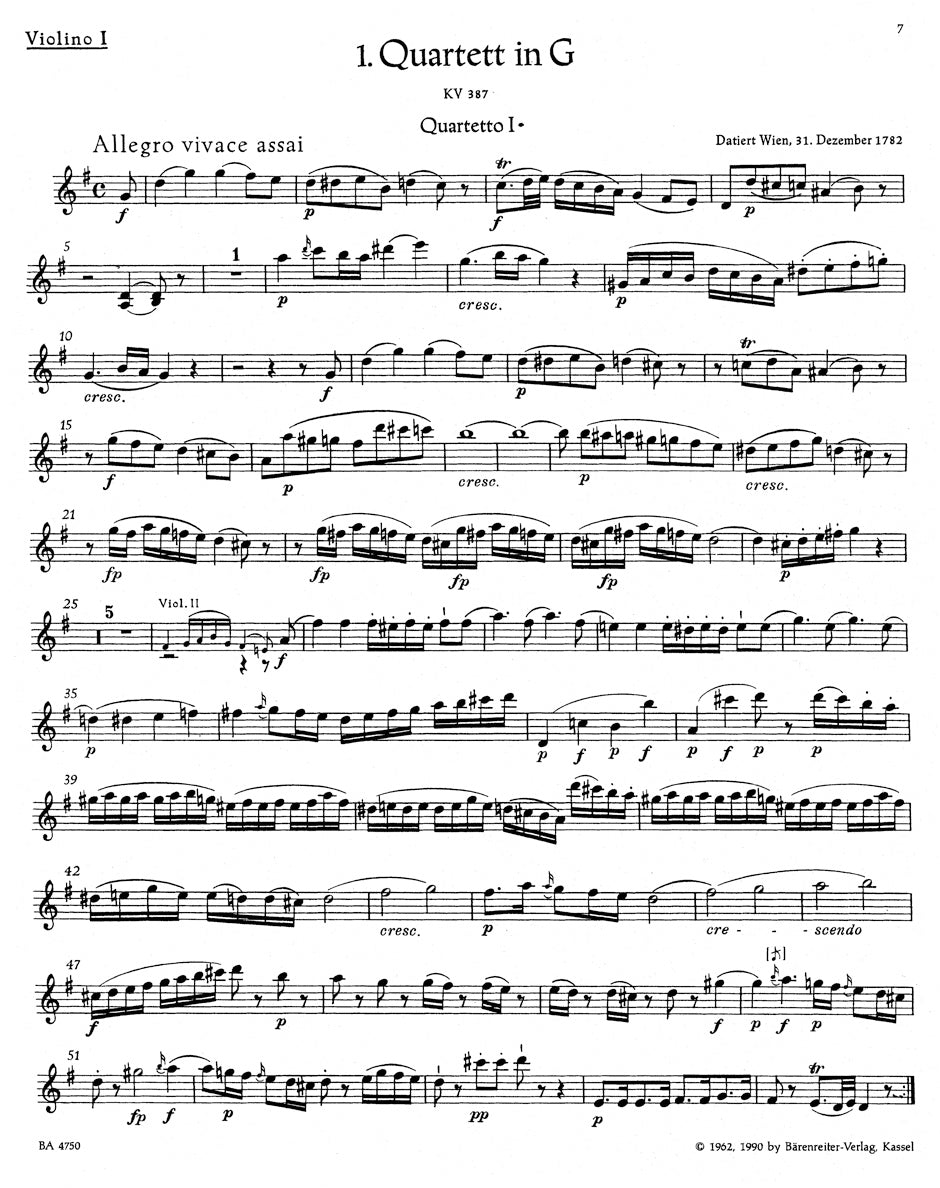 Mozart The Ten Celebrated String Quartets