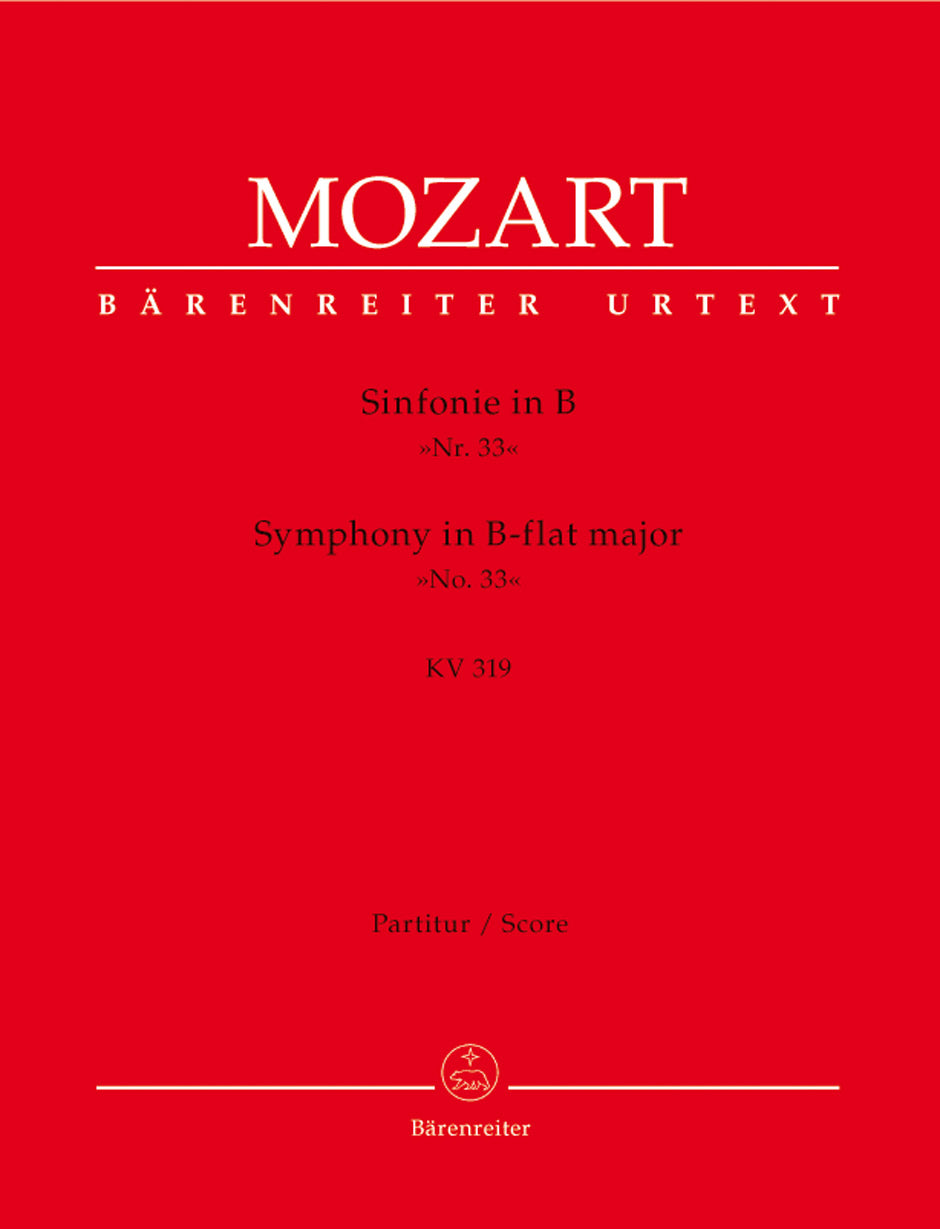 Mozart Symphony Nr. 33 B-flat major K. 319