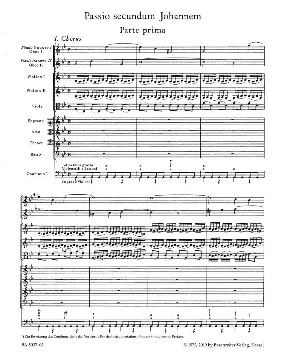 Bach St. John Passion BWV 245 Full Score