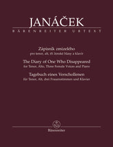 Janácek Zapisnik zmizeleho (The Diary of One Who Disappeared / Tagebuch eines Verschollenen) for Tenor, Alto, three Female Voices and Piano
