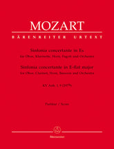 Mozart Sinfonia concertante for Oboe, Clarinet, Horn, Bassoon and Orchestra E-flat major K. Anh. I,9 (297b)