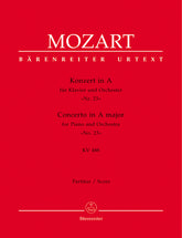 Mozart Concerto for Piano and Orchestra No. 23 A major K. 488 (Full Score)