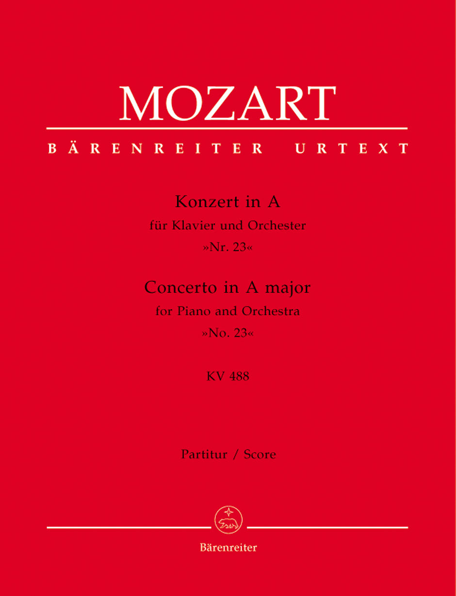 Mozart Concerto for Piano and Orchestra No. 23 A major K. 488 (Full Score)