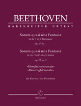 Beethoven Sonata quasi una fantasie for Pianoforte E-flat major, C-sharp minor op. 27/1+2 "Moonlight Sonata"