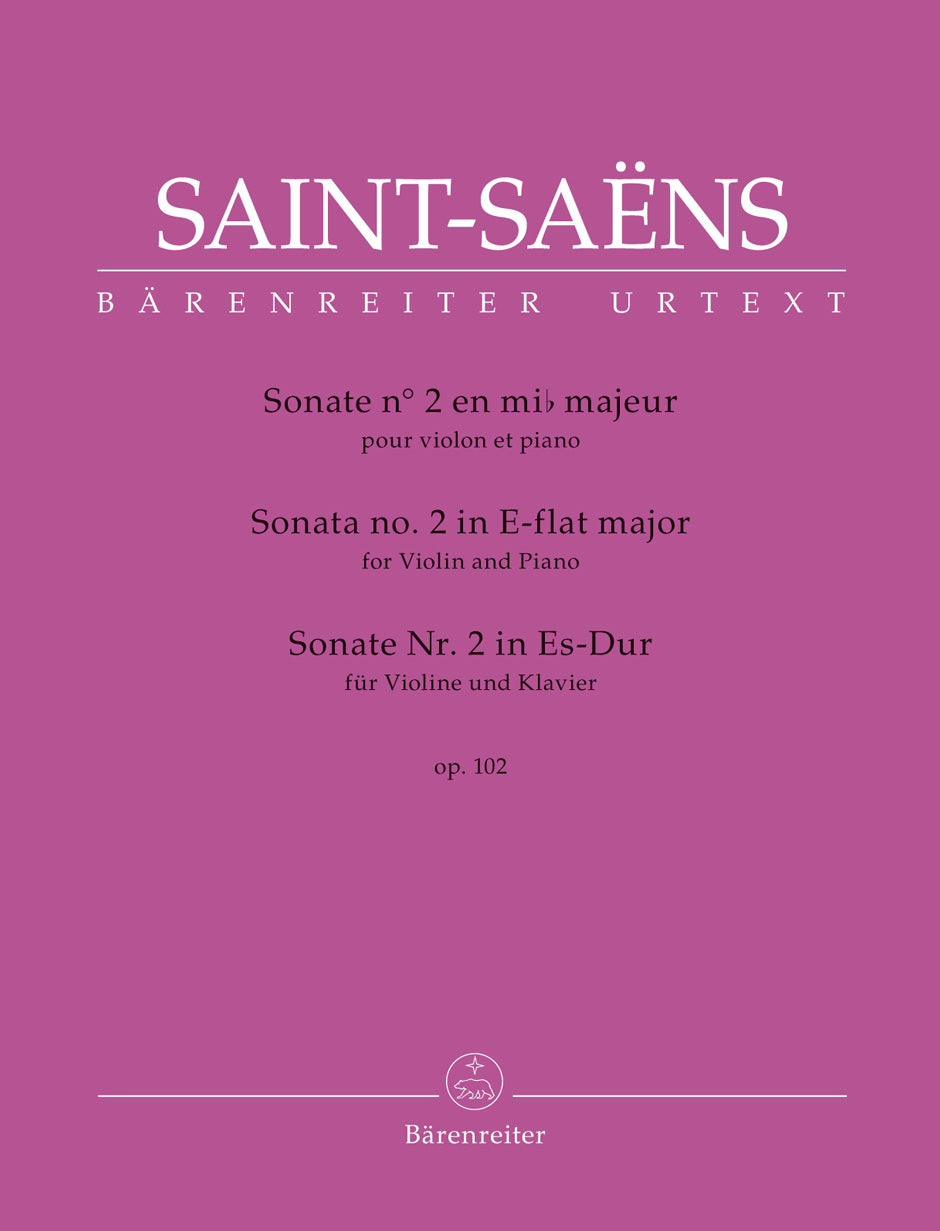 Saint-Saens Sonata no. 2 for Violin and Piano in E-flat major op. 102