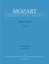 Mozart Betulia liberata K. 118 (74c) -Azione sacra in two parts-