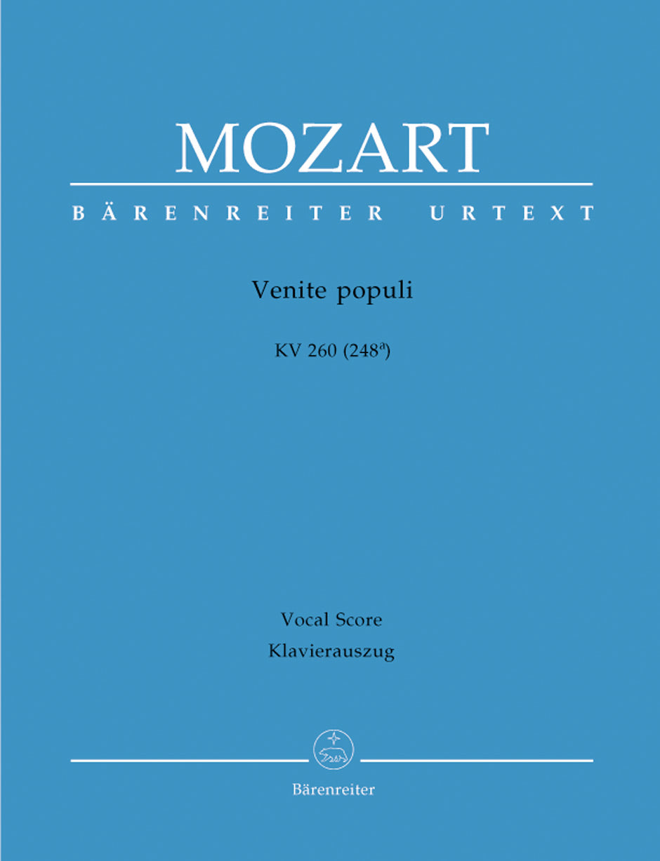Mozart Venite populi K. 260 (248a) -Offertorium de venerabili sacramento-