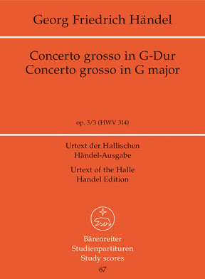 Handel Concerto grosso G major op. 3/3 HWV 314