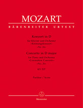 Mozart Concerto for Piano and Orchestra no. 26 in D major K. 537 "Coronation Concerto" Full Score