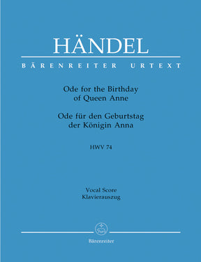 Handel Ode for the Birthday of Queen Anne HWV 74