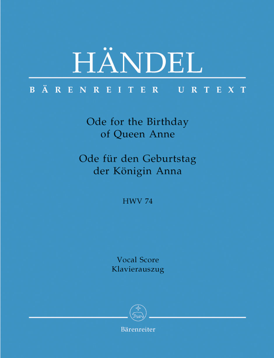 Handel Ode for the Birthday of Queen Anne HWV 74