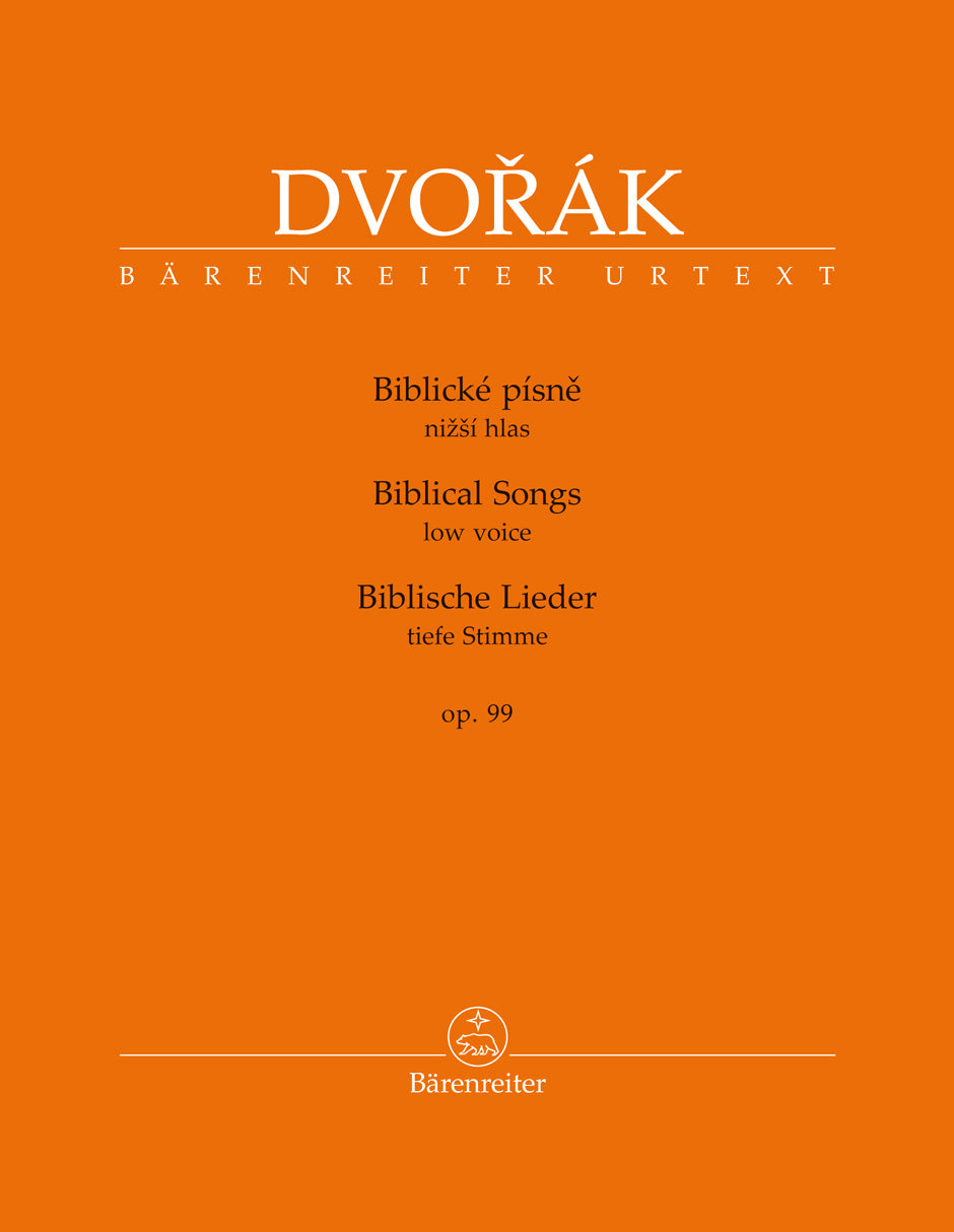 Dvorak Biblical Songs Opus 99 Low Voice