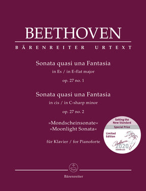 Beethoven Sonata quasi una Fantasia for Pianoforte in E-flat major op. 27 no. 1 / Sonata quasi una Fantasia for Pianoforte in C-sharp minor op. 27 no. 2 "Moonlight Sonata" (Discontinued))