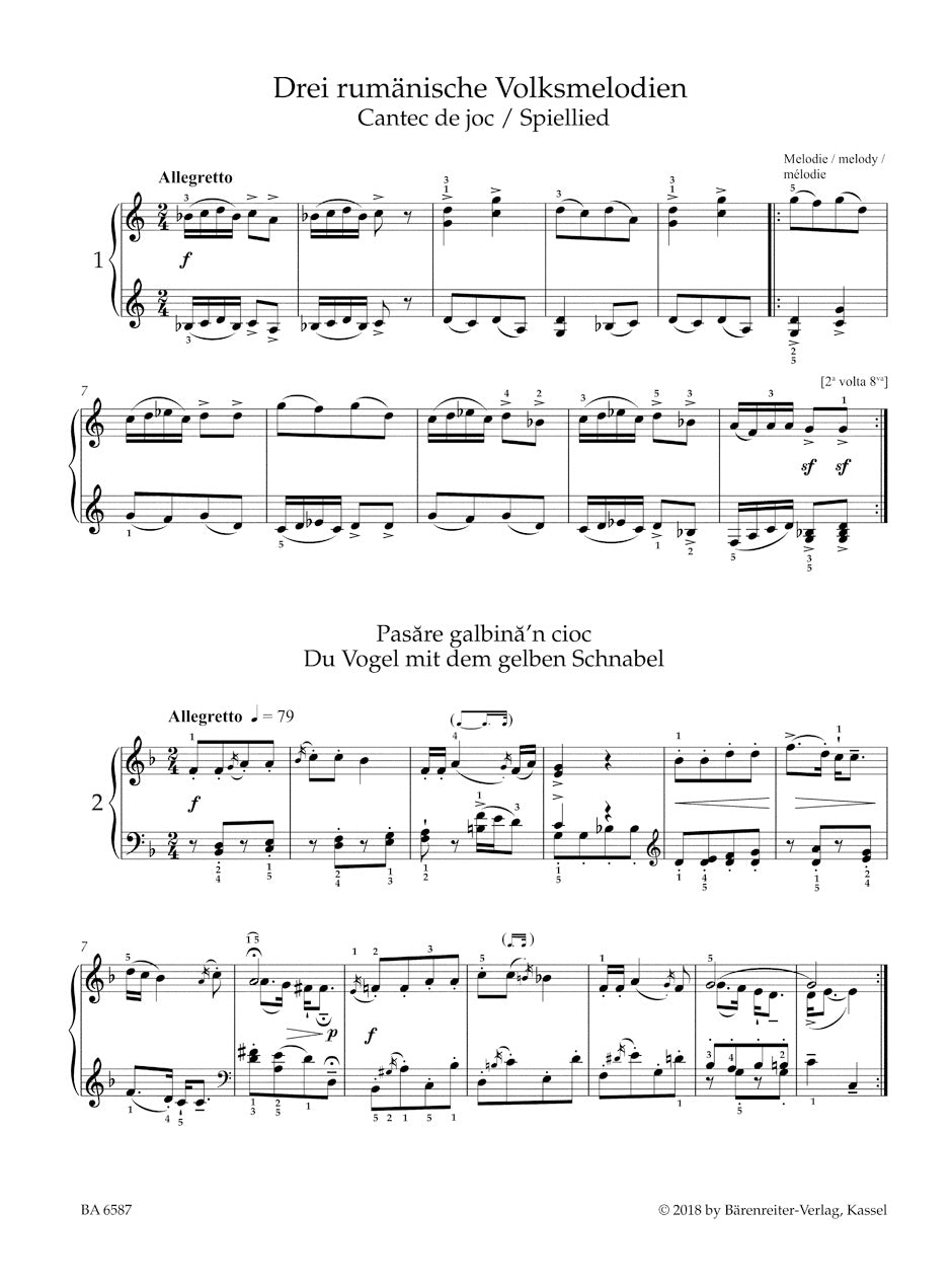 Bartok Easy Piano Pieces and Dances