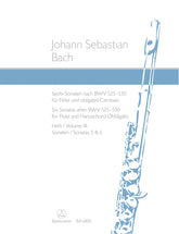 Bach Six Sonatas after BWV 525-530 for Flute and Harpsichord Obbligato -Volume 3: Sonatas 5 and 6-