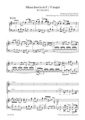 Mozart Missa brevis F major K. 192 (186f)