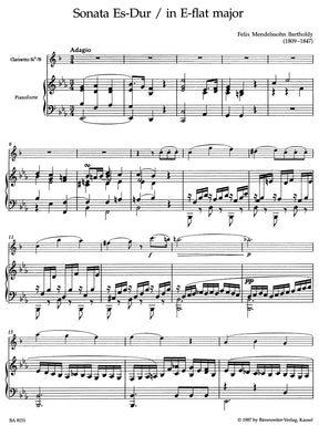 Mendelssohn Sonata for Klarinette und Klavier Es-Dur