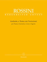 Rossini Andante and Theme and Variations for Flute, Clarinet, Horn and Bassoon