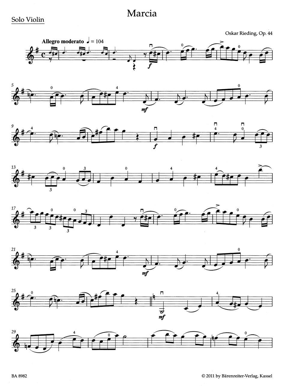 Rieding Marcia op. 44 - Rondo op. 22/3 for Violin and Piano