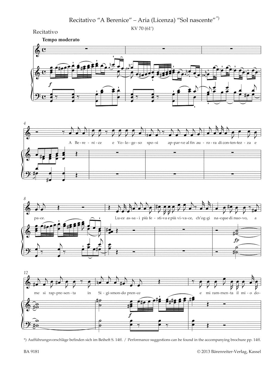 Mozart Concert Arias for High Soprano