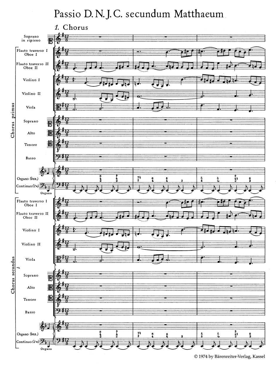 Bach St. Matthew Passion BWV 244