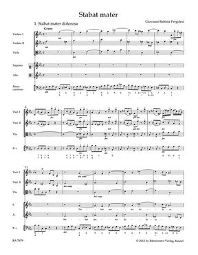 Pergolesi Stabat mater for Soprano, Alto, Strings and Basso continuo