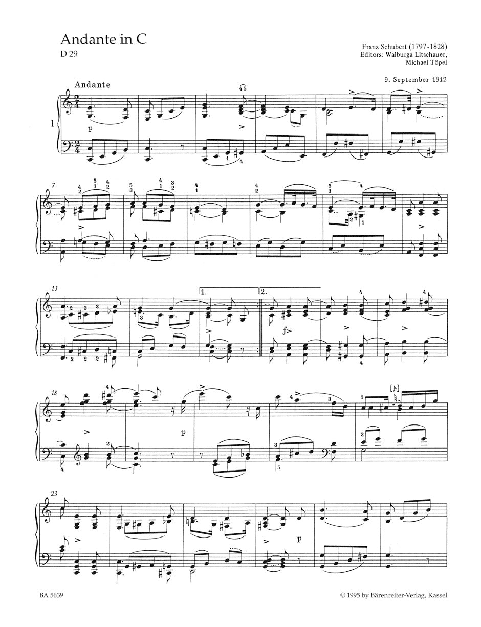 Schubert Easy Piano Pieces and Dances