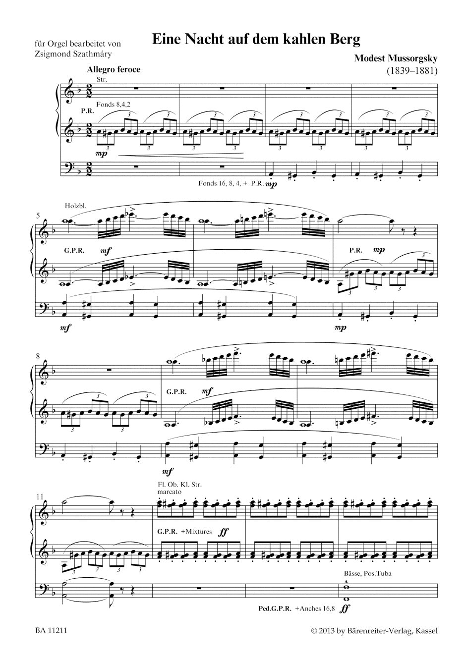 Mussorgsky Night on Bald Mountain -Arranged for organ-