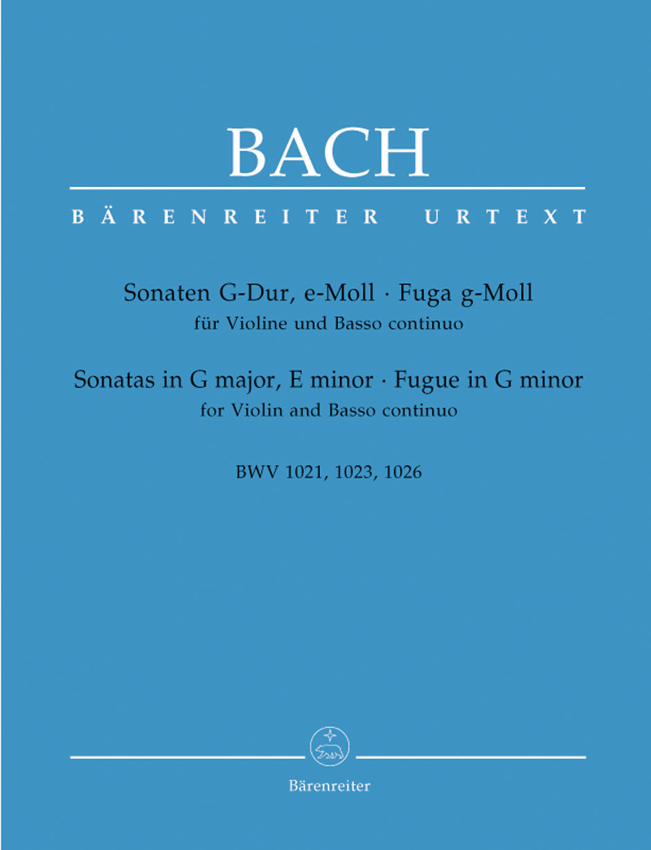 Bach Two Sonatas and a Fugue for Violin and Basso Continuo BWV 1021, BWV 1023, BWV 1026