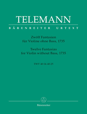 Telemann Twelve Fantasies for Violin without Bass TWV 40: 14-25 (1735)