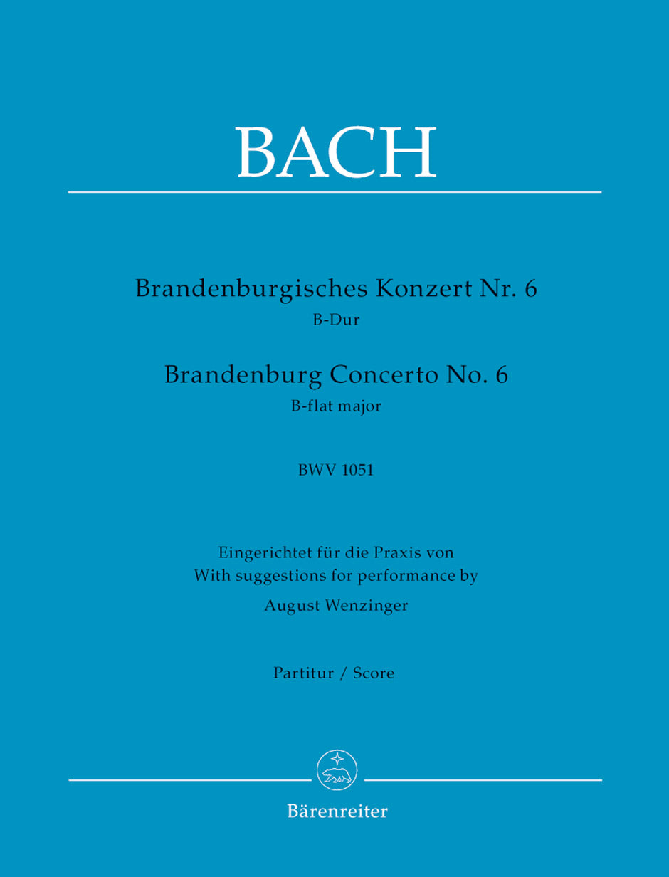 Bach Brandenburg Concerto No. 6 B-flat major BWV 1051