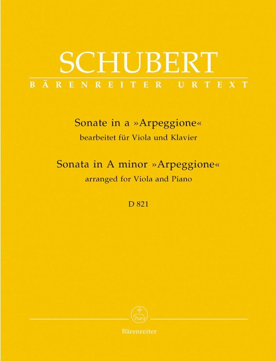 Schubert Sonata A minor D 821 "Arpeggione" arranged for Viola and Piano
