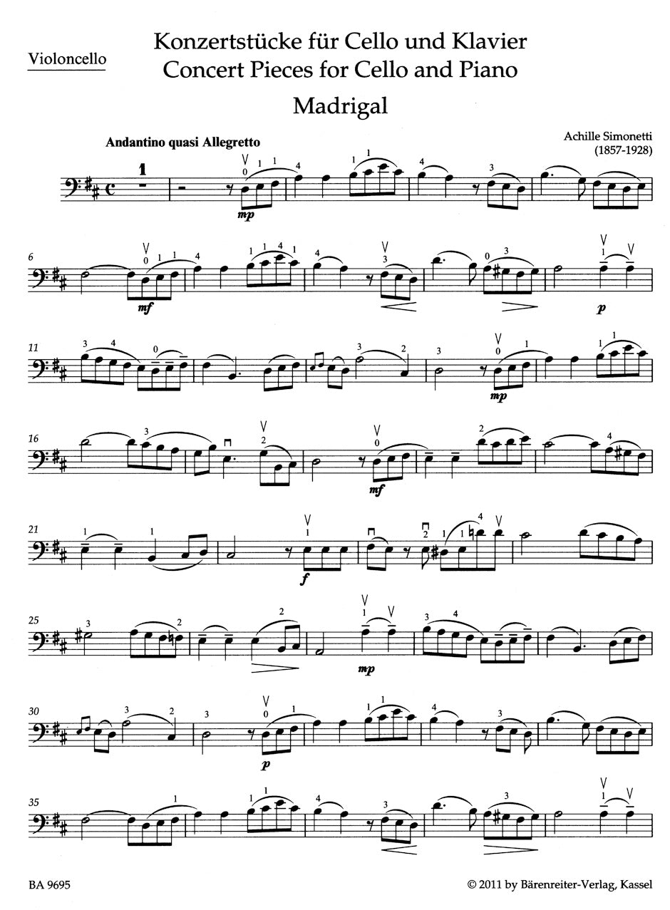 Concert Pieces for Cello and Piano