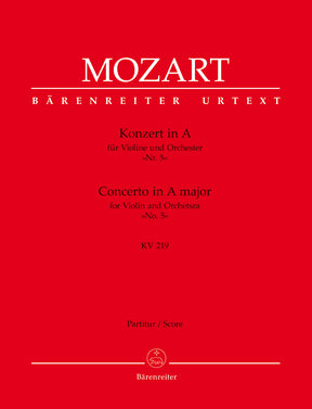 Mozart Concerto for Violin and Orchestra Nr. 5 A major K. 219 (Violin concerto)