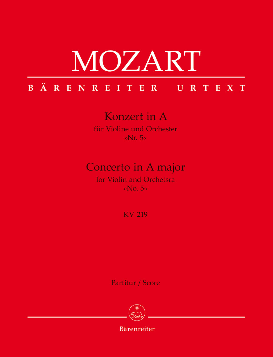 Mozart Concerto for Violin and Orchestra Nr. 5 A major K. 219 (Violin concerto)