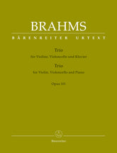 Brahms Trio for Violin Violoncello and Piano Opus 101