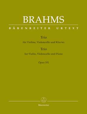 Brahms Trio for Violin Violoncello and Piano Opus 101