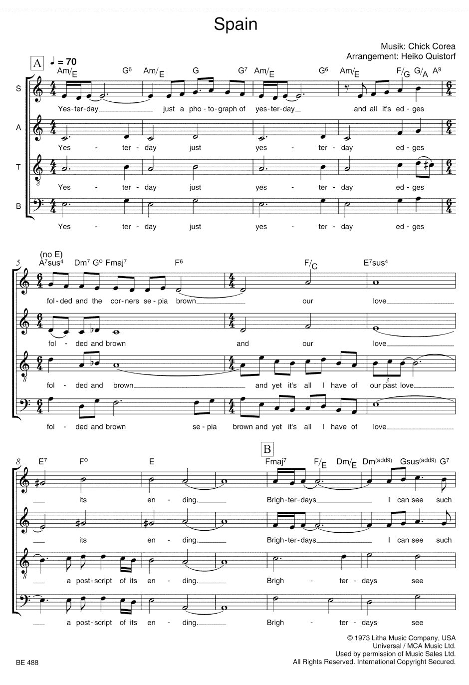Best of Jazz im Chor 13 Jazz Standards for mixed choir (SATB)