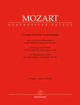 Mozart Grand sestetto concertant for string sextet (1808) after the Sinfornia Concertante K 364 Score