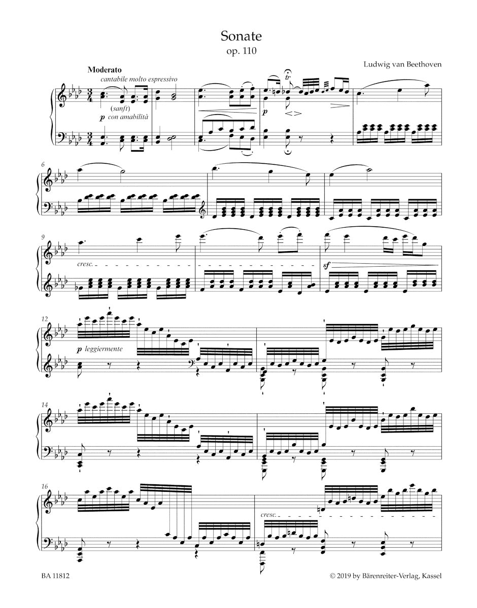 Beethoven Sonata for Pianoforte in A-flat major op. 110