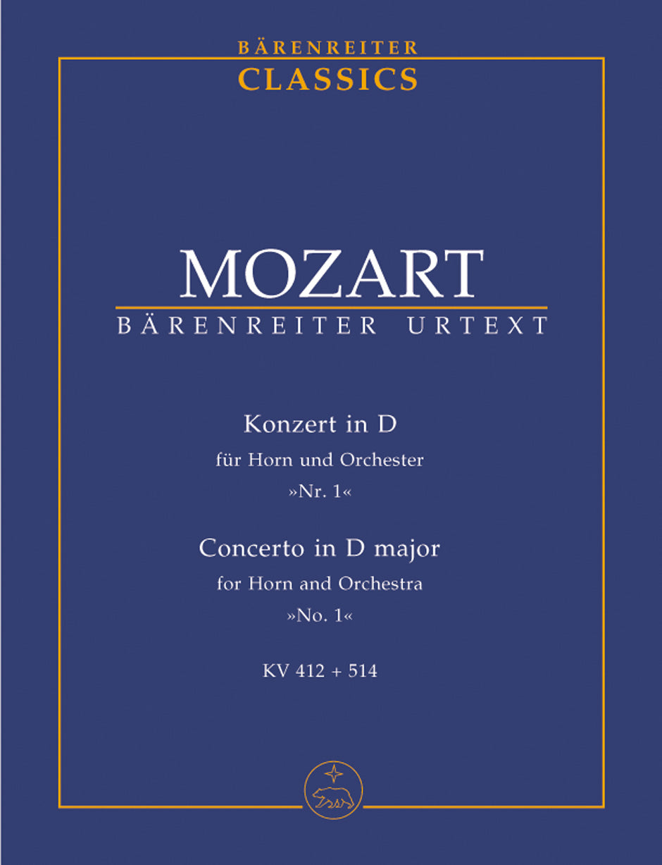 Mozart Concerto for Horn and Orchestra no. 1 in D major KV 412, KV 514