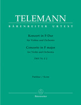 Telemann Concerto for Violin and Orchestra F major TWV 51:F2