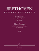 Beethoven Three Sonatas for Piano F minor, A major, C major op. 2