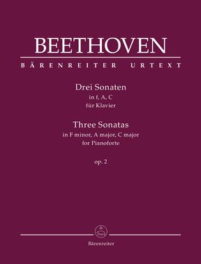 Beethoven Three Sonatas for Piano F minor, A major, C major op. 2