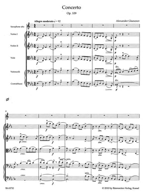 Glazunov Concerto for Contralto Saxophone and String Orchestra E-flat major op. 109