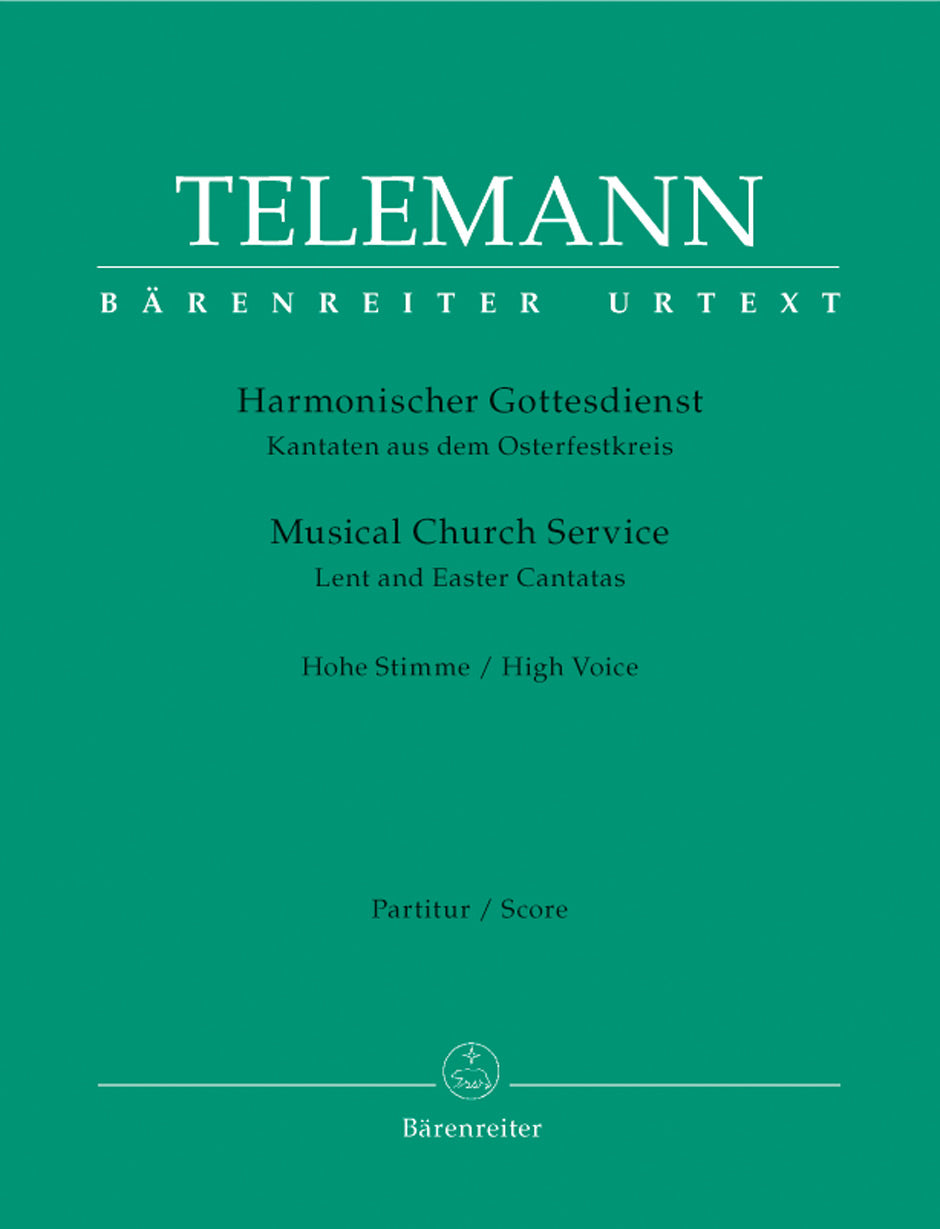 Telemann Musical Church Service High Voice Harmonischer Gottesdienst -Lent and Easter Cantatas-