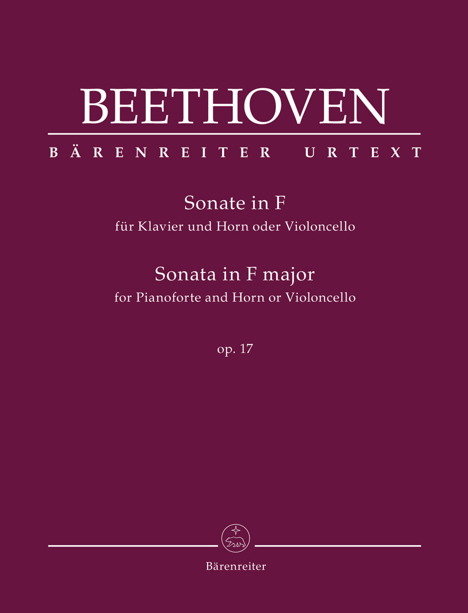 Beethoven Sonata for Pianoforte and Horn or Violoncello in F major op. 17