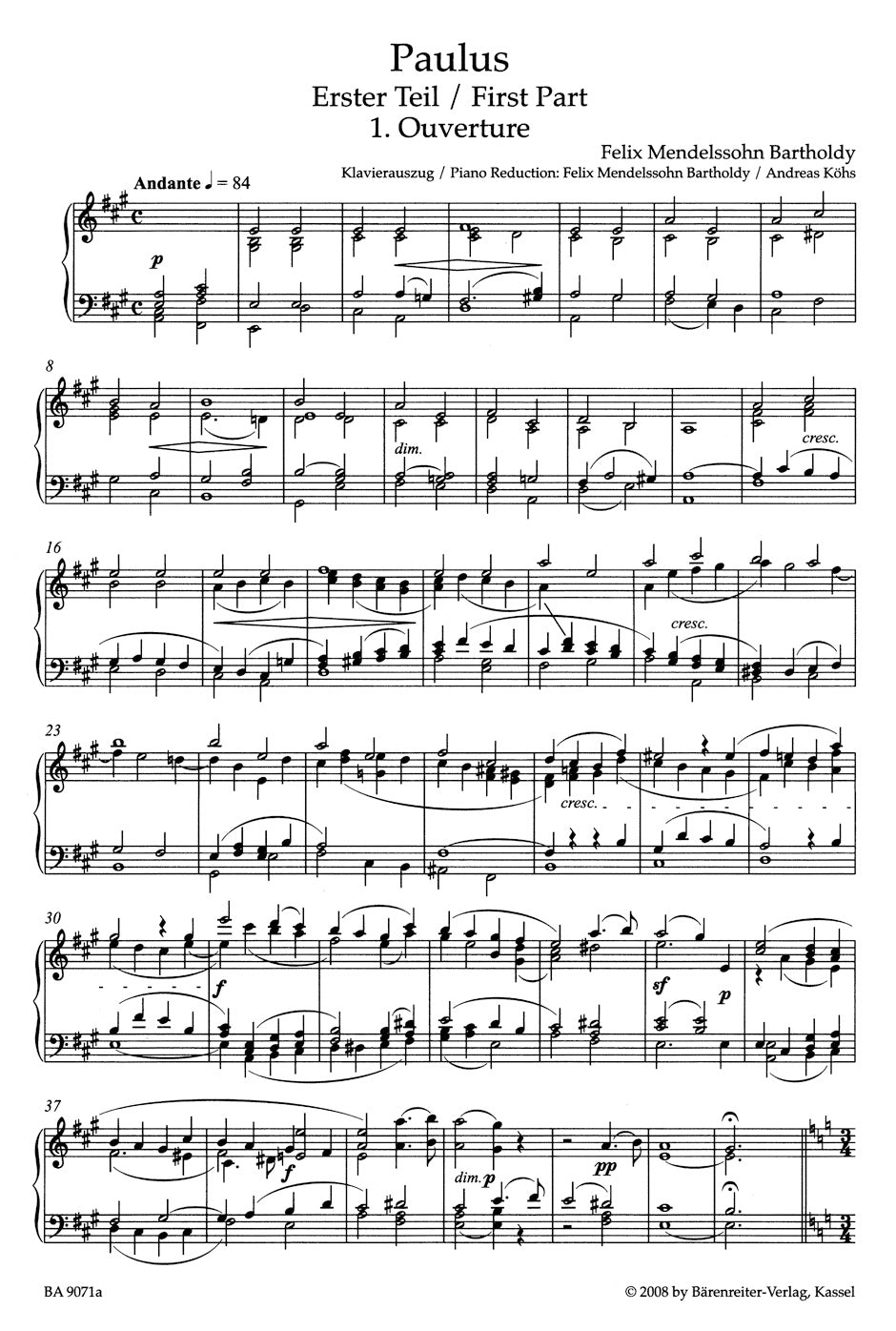 Mendelssohn St. Paul op. 36