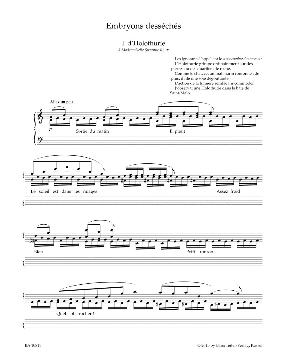 Satie Embryons desséchés for Piano