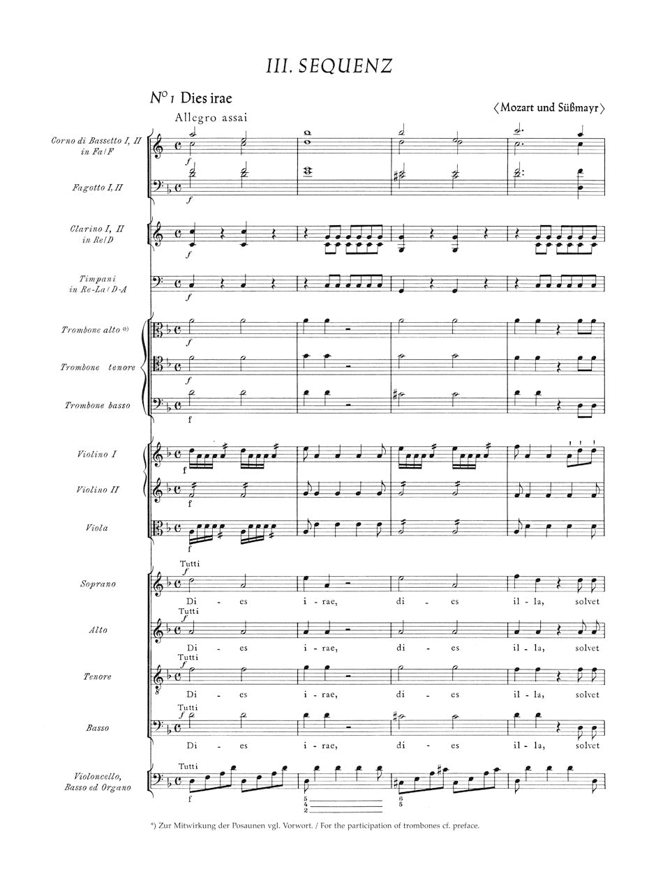 Mozart Requiem K. 626 -Mozart's fragment completed by Joseph Eybler and Franz Xaver Süssmayr-